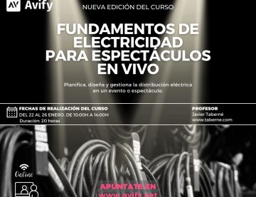 Nueva edición en DIRECTO!!! Curso de electricidad para el mundo del espectáculo